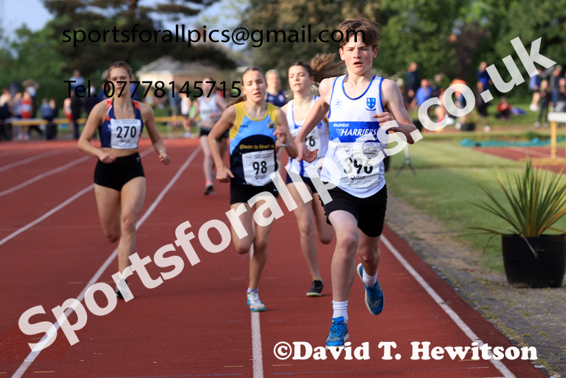Jimmy Hedley 800 metres, 2026 NEGP 2, Monkton Stadium, Wednesday, May 27th. Photo: David T. Hewitson/Sports for All Pics